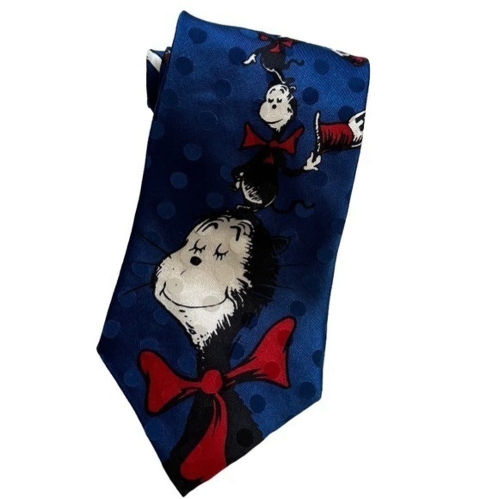 Vintage 1994 Dr. Seuss Cat In The‎ Hat 100% Silk Tie